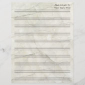 ヴィンテージくしゃくしゃになった空白の紙楽譜10曲 (正面)