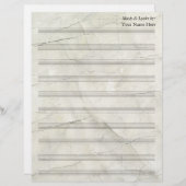 ヴィンテージくしゃくしゃになった空白の紙楽譜10曲 (正面/裏面)