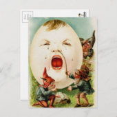 ヴィンテージくしゃみ卵はがき ポストカード (正面/裏面)