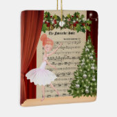 ヴィンテージくるみクラッカーシート音楽とバレリーナ セラミックオーナメント (右)