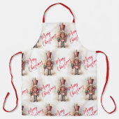 ヴィンテージくるみクラッカー&メリークリスマス エプロン (正面)