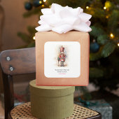 ヴィンテージくるみクラッカー&メリークリスマス スクエアシール