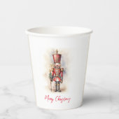 ヴィンテージくるみクラッカー&メリークリスマス 紙コップ (正面)