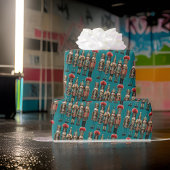 ヴィンテージくるみ割り兵士ティール(緑がかった色)ユニフォームクラシック ラッピングペーパー