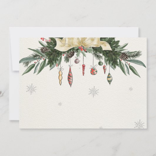 ヴィンテージくるみ割り写真サンキューカード 招待状 (裏面)