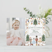 ヴィンテージくるみ割り冬オネダーランド1歳の誕生日 招待状 (スタンド正面)