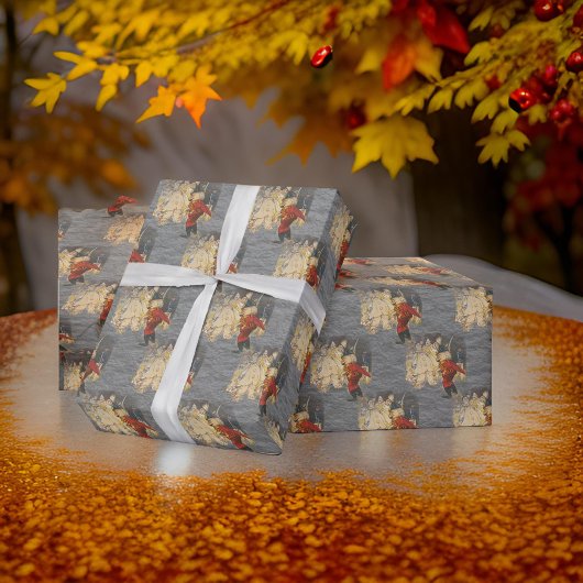 ヴィンテージくるみ割り20世紀初頭イラストレーション ラッピングペーパー