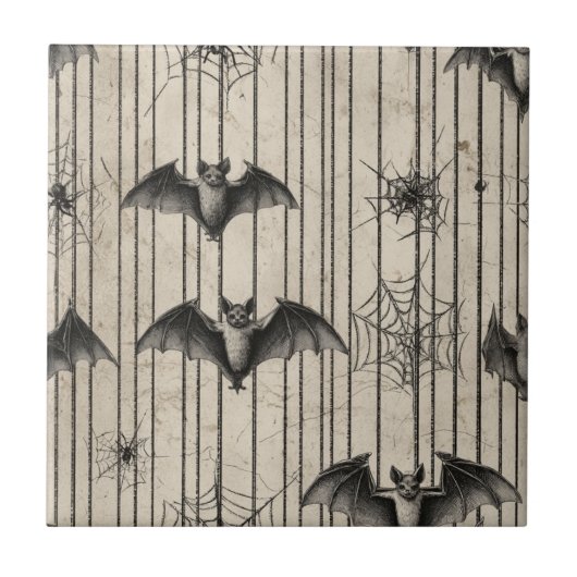 ヴィンテージこうもりと動揺してWeb タイル (正面)