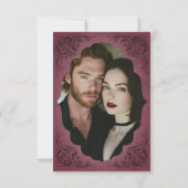 ヴィンテージこうもりはデスブルゴーニュ結婚ー セーブザデート (裏面)