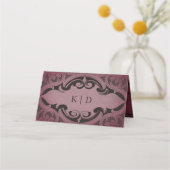 ヴィンテージこうもりはデスブルゴーニュ結婚ー プレイスカード (裏面)