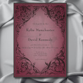 ヴィンテージこうもりはデスブルゴーニュ結婚ー 招待状