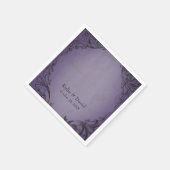 ヴィンテージこうもりまでデスパープル結婚ズ スタンダードカクテルナプキン (角)