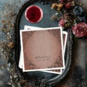 ヴィンテージこうもりまでデスラスト結婚ズ スタンダードカクテルナプキン