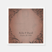 ヴィンテージこうもりまでデスラスト結婚ズ スタンダードカクテルナプキン (正面)