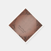 ヴィンテージこうもりまでデスラスト結婚ズ スタンダードカクテルナプキン (角)