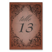 ヴィンテージこうもりまでデスラスト結婚ズ テーブルナンバー (裏面)