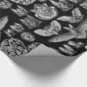 ヴィンテージこうもりイラストレーション ラッピングペーパー (角)