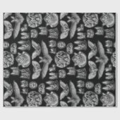 ヴィンテージこうもりイラストレーション ラッピングペーパー (フラット)