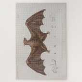 ヴィンテージこうもりイラストレーション(1835) ジグソーパズル (縦)