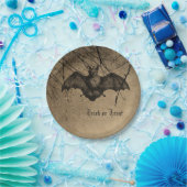 ヴィンテージこうもりドラキュラをテーマにしたハローウィンパーティ紙 ペーパープレート (パーティー)