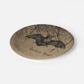 ヴィンテージこうもりドラキュラをテーマにしたハローウィンパーティ紙 ペーパープレート (アングル)