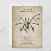 ヴィンテージこうもりハローウィンパーティ招待状 招待状 (正面)