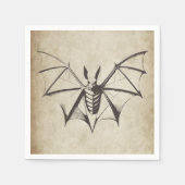 ヴィンテージこうもりハローウィンパーティ スタンダードカクテルナプキン (正面)