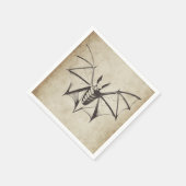 ヴィンテージこうもりハローウィンパーティ スタンダードカクテルナプキン (角)