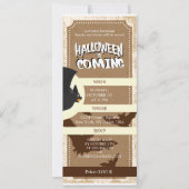 ヴィンテージこうもりパーティーチケット、ハロウィ来ンは  招待状 (正面)