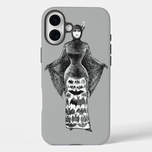 ヴィンテージこうもりレディ Case-Mate iPhoneケース (裏面)