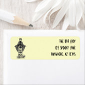 ヴィンテージこうもり女性 ラベル (インサイチュ)