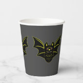 ヴィンテージこうもり紙カップ 紙コップ (裏面)