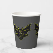 ヴィンテージこうもり紙カップ 紙コップ (正面)