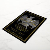 ヴィンテージこうもり衣装パーティー金箔 箔招待状 (回転した状態)