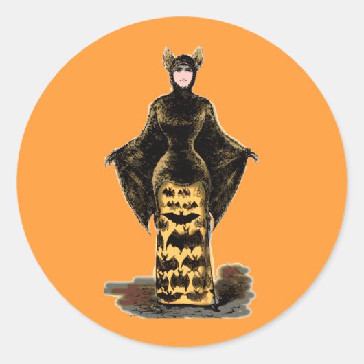 ヴィンテージこうもり衣装 ラウンドシール (正面)