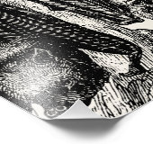 ヴィンテージこうもり1800s飛んでいるキツネこうもり フォトプリント (角)