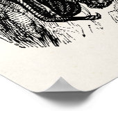 ヴィンテージこうもり1800s飛んでいるキツネこうもり ポスター (角)