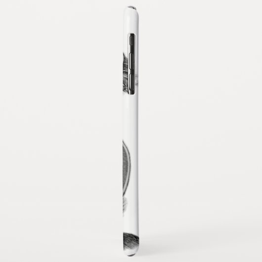 ヴィンテージこうもりiPhoneがVampiresのためにかろうじてケース Case-Mate iPhoneケース (裏面/左)