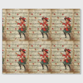 ヴィンテージこのクリスマスキャロルの台本は何の子か ラッピングペーパー (フラット)