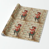 ヴィンテージこのクリスマスキャロルの台本は何の子か ラッピングペーパー (アンロールド)