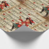 ヴィンテージこのクリスマスキャロルの台本は何の子か ラッピングペーパー (角)