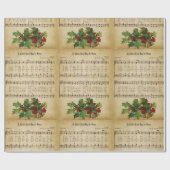 ヴィンテージこの日の子供はクリスマス生まれキャロル ラッピングペーパー (フラット)