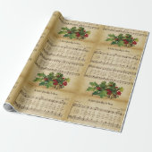 ヴィンテージこの日の子供はクリスマス生まれキャロル ラッピングペーパー (アンロールド)