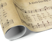 ヴィンテージこの日の子供はクリスマス生まれキャロル ラッピングペーパー (ロールコーナー)