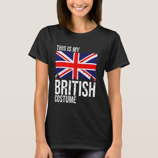 ヴィンテージこれは私のイギリス国旗の衣装デザイン Tシャツ (正面)