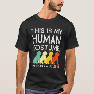 ヴィンテージこれは私の人間の衣装ビーグル犬の恋人 Tシャツ