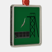 ヴィンテージごみ収集車のダイビングギフト メタルオーナメント (右)