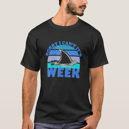 ヴィンテージごめんね今週のシャークおもしろいプレゼント Tシャツ (正面)