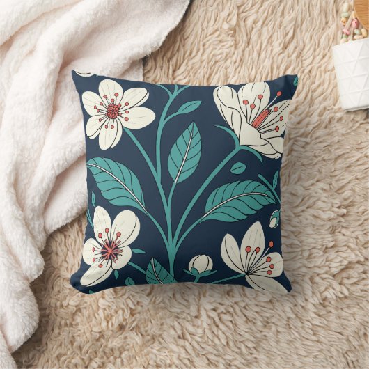 ヴィンテージさくらんぼの花 – シエレガントームレス クッション (ブランケット)