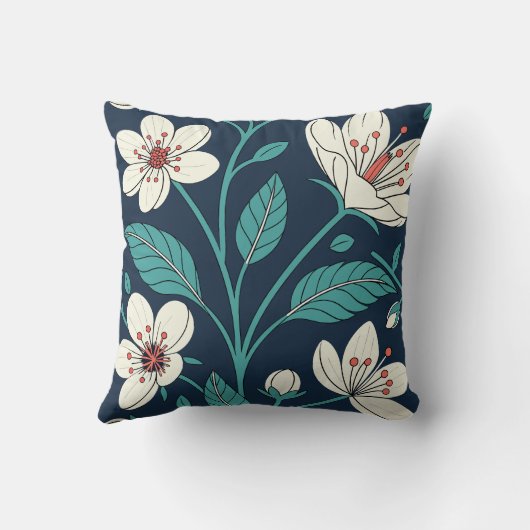 ヴィンテージさくらんぼの花 – シエレガントームレス クッション (裏面)